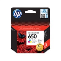 HP 650 RENKLİ MÜREKKEP KARTUŞU (CZ102AE)